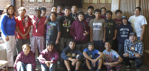 Participants in the 2012 Minnesota Indigenous Youth Freedom Project