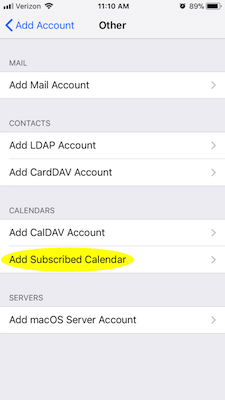 UMD: Subscribe to Academic Calendar with iOS Calendar