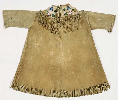 The People's History of Costume… An Ojibwa Man's Beaded Hide Shirt (c.  1890)…..decorated …