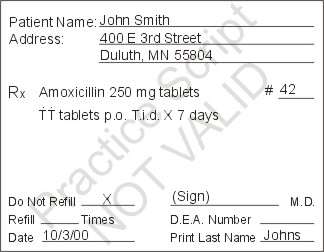 sample prescription