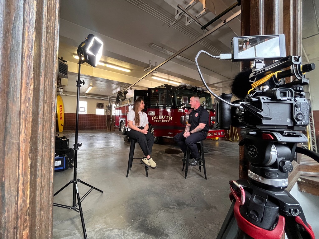 Marisa Ornat interviewing Mike Waldron, founder of 23rd Veteran.