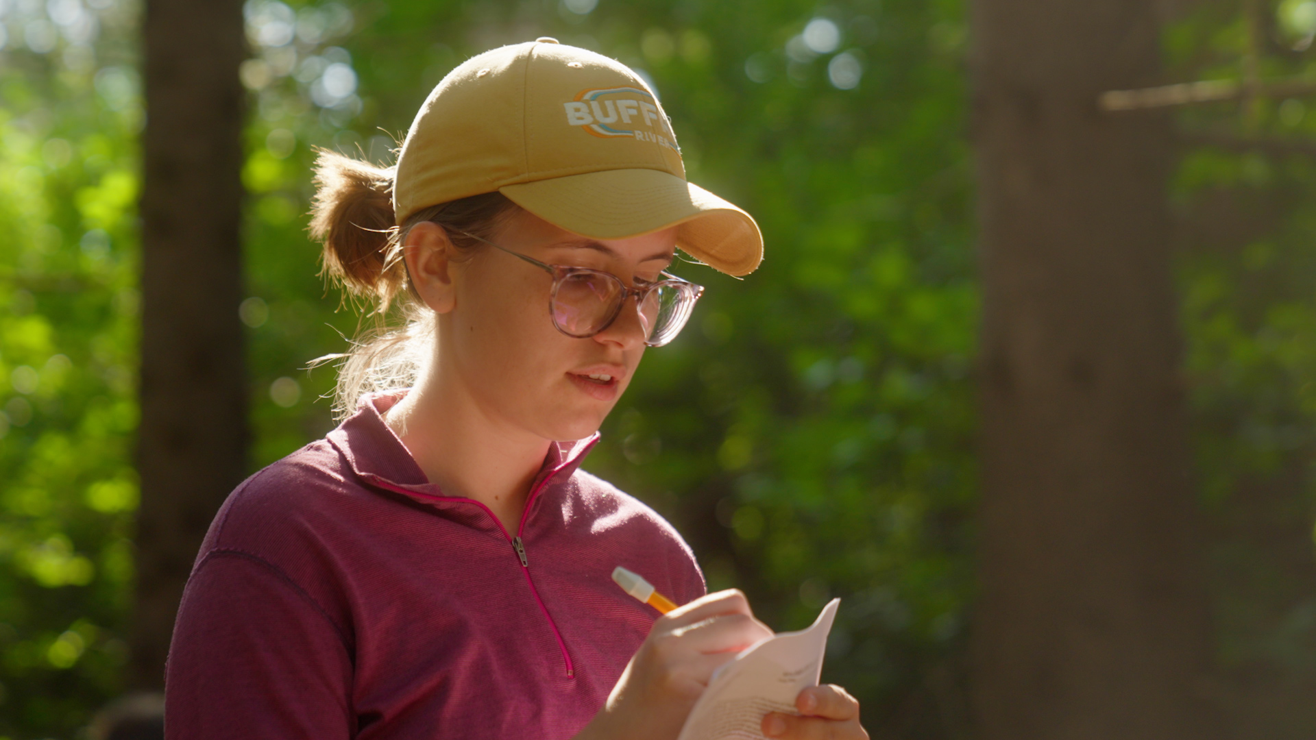 Madison Olbertz doing research at Hartley Park