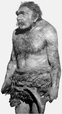 Neanderthal man as imagined and imaged in Chicago's Field Museum diorama circa 1920.