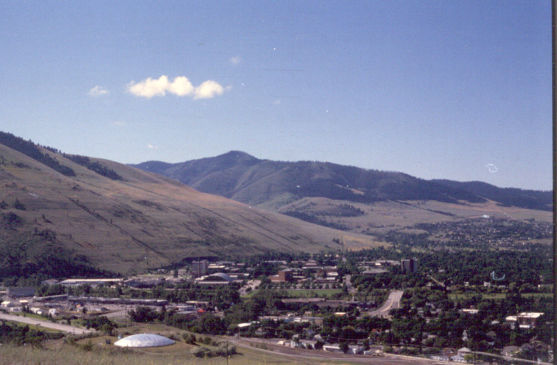 Missoula from the 'Peace Sign'